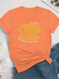 Women's Graphic Print Round Neck Tee, Fashion Casual T-shirt for Daily Wear, Ladies Clothes for All Seasons Hoodie,...