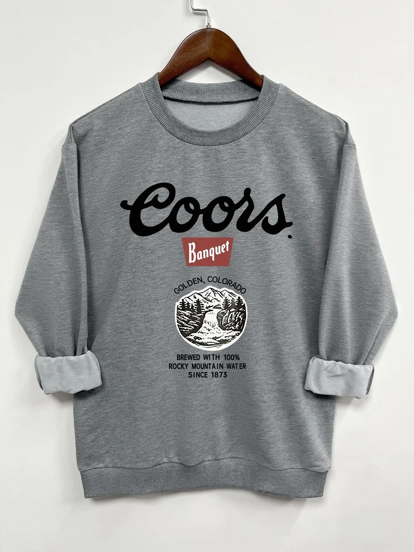Women's Landscape & Letter Print Round Neck Sweatshirt, Casual Long Sleeve Crew Neck Pullover for Spring & Fall, Fashion...
