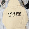 Women's Letter & Heart Print Drop Shoulder Hoodie, Fashion Casual Drawstring Pocket Hooded Sweatshirt for Daily Holiday...