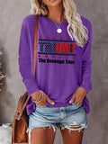 Women's Letter  Print Round Neck Tee, Fashion Casual Crew Neck T-shirt for Daily Holiday Vacation Outdoor Wear, Women...