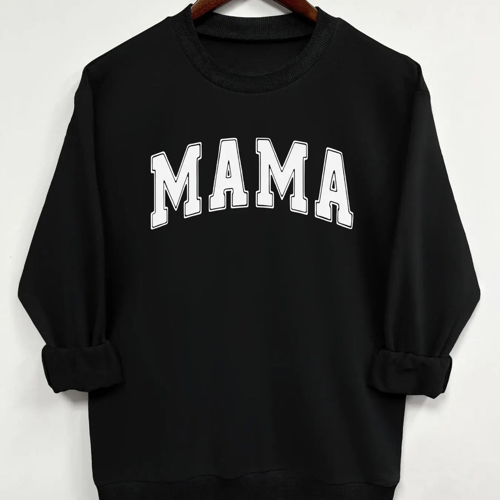 Women's Letter Print Crew Neck Sweatshirt, Casual Long Sleeve Pullover for Daily Wear, Ladies Clothing for All Seasons,...