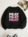 Women's Letter Print Drop Shoulder Sweatshirt, Casual Long-Sleeve Round Neck Pullover For Fall & Winter, Women's Clothes...