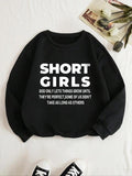 Women's Letter Print Round Neck Sweatshirt, Casual Fashion Drop Shoulder Long Sleeve Pullover for Daily Wear, Ladies Fall...