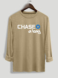 Women's Letter Print Round Neck Tee, Casual Long Sleeve Crew Neck T-Shirt for Fall & Winter, Women's Top for Daily...