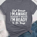 Women's Letter Print Round Neck Tee, Casual Short Sleeve Crew Neck T-Shirt for Daily Wear, Fashion Women's Top for All...