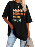 Women's Letter Print Round Neck Tee, Short Sleeve Crew Neck Graphic T-Shirt for Summer, Women's Top for Casual Wear...