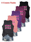 Women's Letter Print Tank Top, Casual Sleeveless Top for Daily Wear, Ladies Clothes for All Seasonsstyle{n002}2 T-Shirts,...
