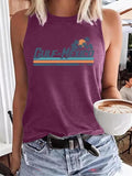 Women's Letter Print Tank Top, Casual Sleeveless Top for Summer, Ladies Clothes for Daily Wear, Socksstyle{n002}2...