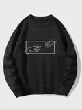 Women's Loose Fit Graphic Print Round Neck Sweatshirts, Casual Long Sleeve Crewneck Pullover Top for Fall & Winter Daily...