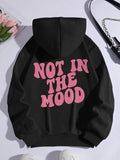 Women's Slogan Graphic Drawstring Drop Shoulder Hoodie, Casual Pocket Hooded Sweatshirt for Daily Holiday Outdoor...