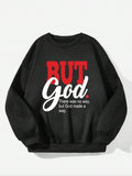 Women's Slogan Print Drop Shoulder Crewneck Graphic Sweatshirt, Trendy Street Casual Long-Sleeve Crew Neck Pullover For...
