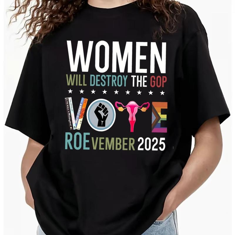 Women will destroy the gop v0te roe vember 202x shirt, V0te Shirt, Banned Books Shirt, Reproductive Rights Shirt, BLM...