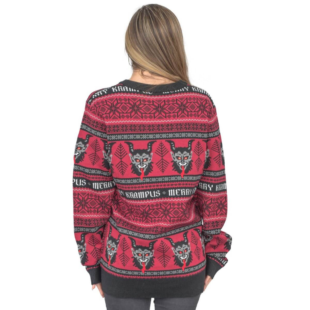 Women's Merry Krampus Adult Ugly Christmas Sweater