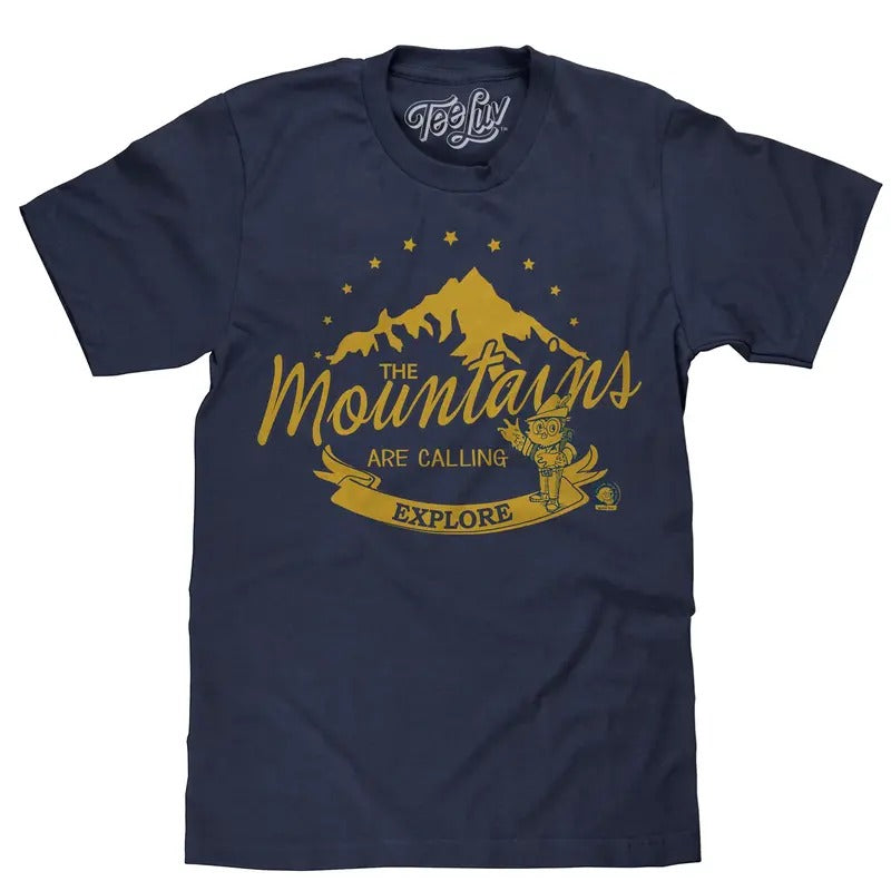 Woodsy Owl The Mountains are Calling T-Shirt - Navy Hoodie, Sweatshirt | PureTeeCo.com