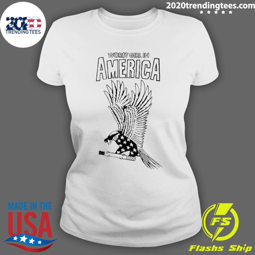 Worst Girl In America Slayyyter WGIA$ Eagle Tee Shirt