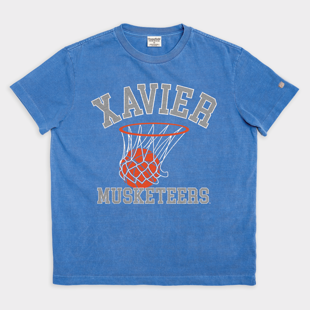 Xavier Musketeers Basketball Vintage Heavyweight Tee Style001 Hoodie, Sweatshirt | PureTeeCo.com (Image 1)