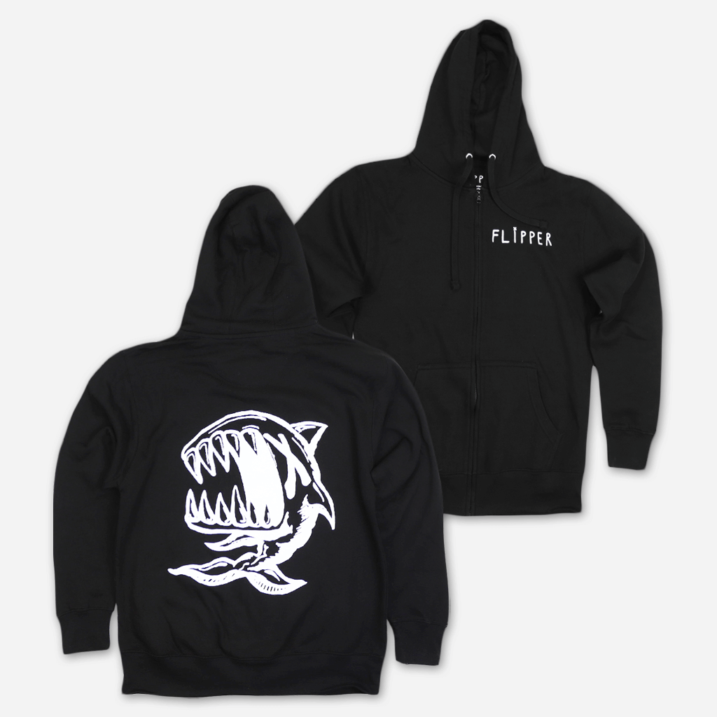 X Fish Black Zip Hoodie T-Shirts, Sweatshirt | PureTeeCo.com (Image 1)