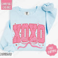 XOXO Comfort Colors Sweatshirt, Valentine's Day Women's Crewneck, Valentine Women's Sweater T-Shirts, Hoodie | PureTeeCo.com