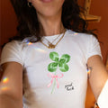 Y2k Baby Tee Coquette Top St Patricks Day Baby Tee, Gift For St Patricks Hoodie, Sweatshirt | PureTeeCo.com