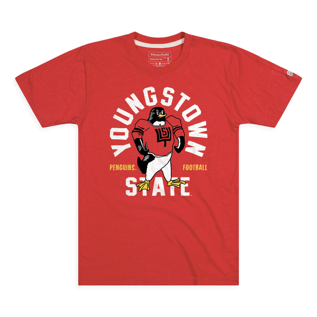 Youngstown State Penguins 1970s Football Tee Style001 Hoodie, Sweatshirt | PureTeeCo.com (Image 1)