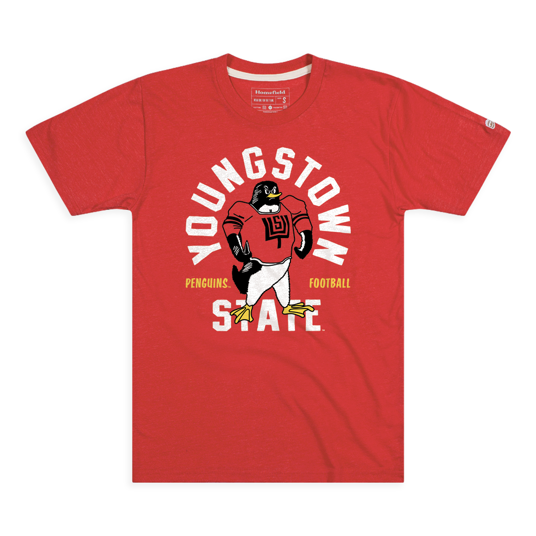 Youngstown State Penguins 1970s Football Tee Style001 Hoodie, Sweatshirt | PureTeeCo.com (Image 1)