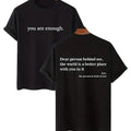 YOU ARE ENOUGH Crewneck T-shirt Fashion Sleeve Cotton Casual Menswear Hoodie, Sweatshirt | PureTeeCo.com