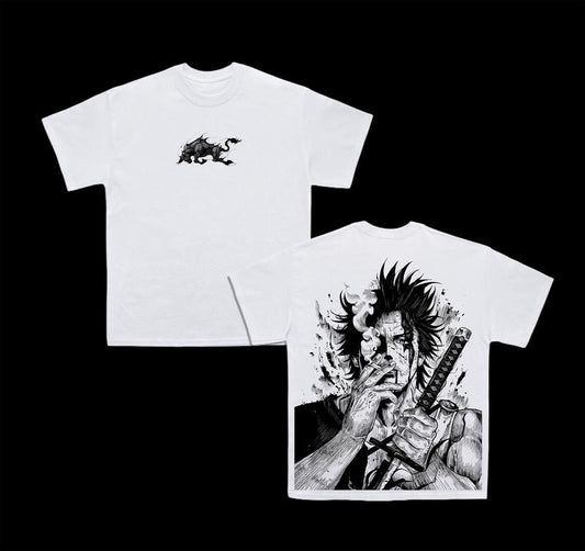 Yami Sukehiro x Black Bulls Black Clover Anime Double Printed Vintage Tee, Hoodie, Sweatshirt Unisex Oversize Heavyweight Cotton T-shirt for Anime Fans and Lovers