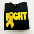 Yellow Fighting Ribbon Patch Gildan Sweatshirt T-Shirts, Hoodie | PureTeeCo.com
