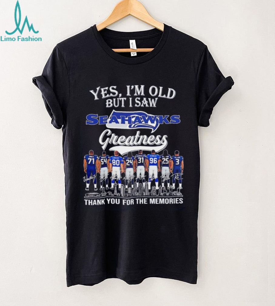 Yes I’m old but I saw Seattle Seahawks greatness thank you for the memories skyline shirt