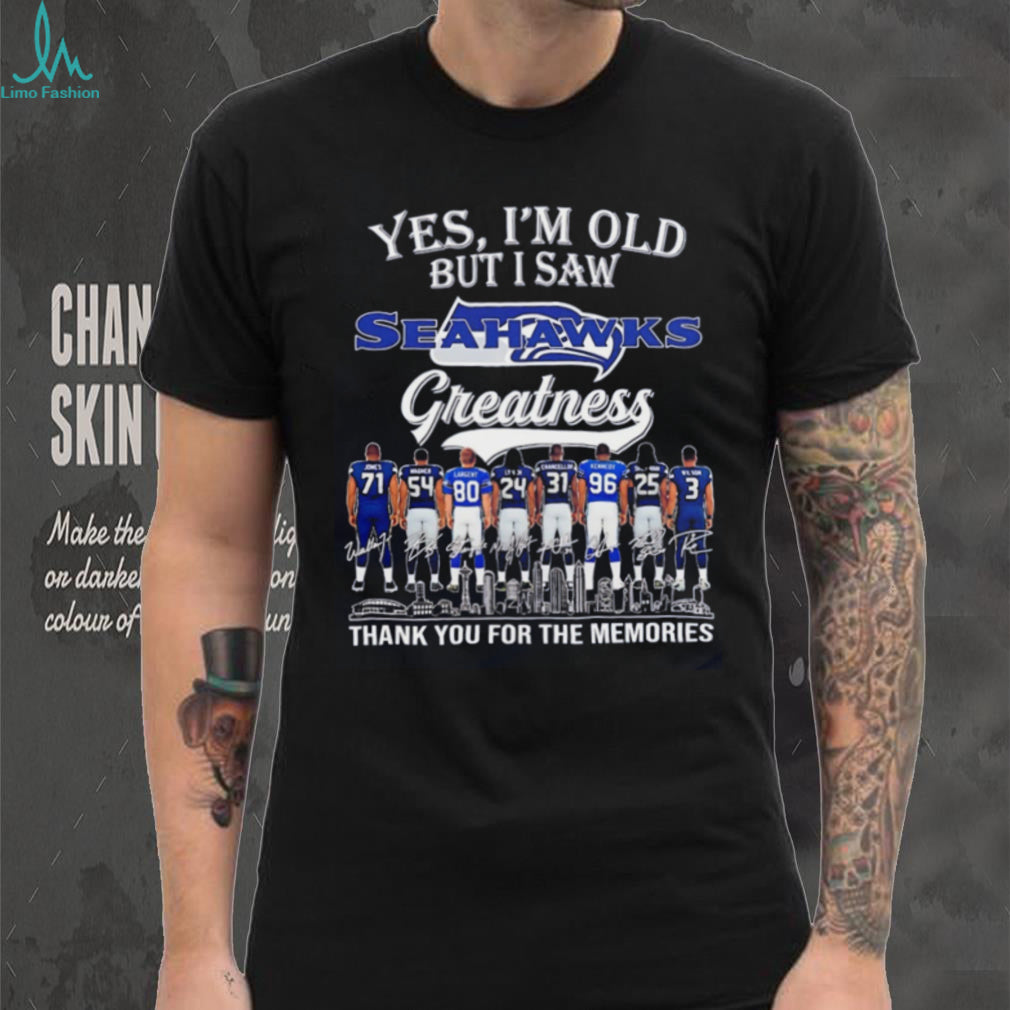 Yes I’m old but I saw Seattle Seahawks greatness thank you for the memories skyline shirt