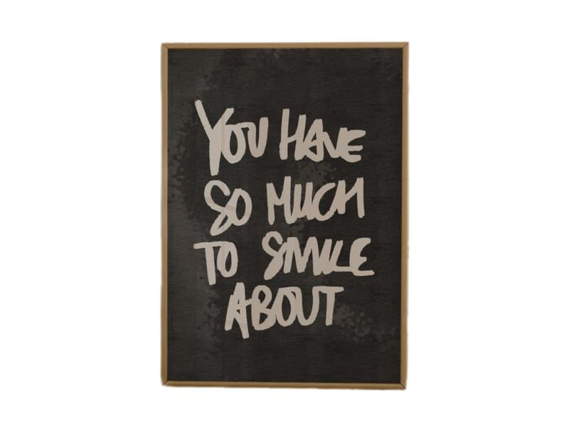 You Have So Much To Smile About Positive Art Print, Typography Print Positive Posters, Uplifting Art Happy, Wall Art...