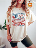You Look Like The 4th Of July Makes Me Want A Hot Dog Real Bad Shirt, 4th Of July Shirt, Retro 4th July Hot Dog Lovers...