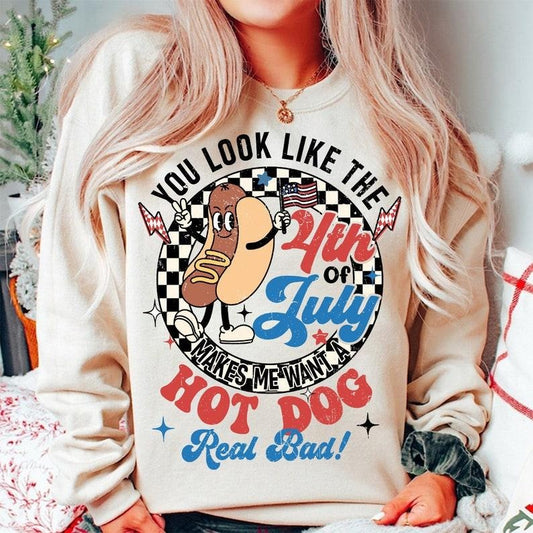 You Look Like The 4th Of July Makes Me Want A Hot Dog Real Bad Shirt, America Shirt , 4th of july,Independence Day  T-shirt, sweater and Hoodie
