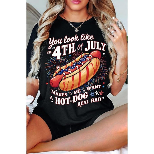 You Look Like the 4th of July Shirt Retro America Hot dog Shirt Funny 4th July Png, Freedom, American, For Black and Dark Color Shirt  T-shirt, sweater and Hoodie