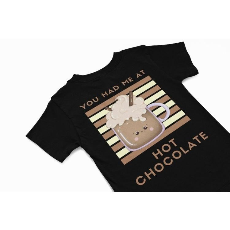 You had me at Hot Chocolate kawaii T-Shirt, Cute kawaii Tee, Funny foody shirt gift, quirky food humour shirt, quirky...
