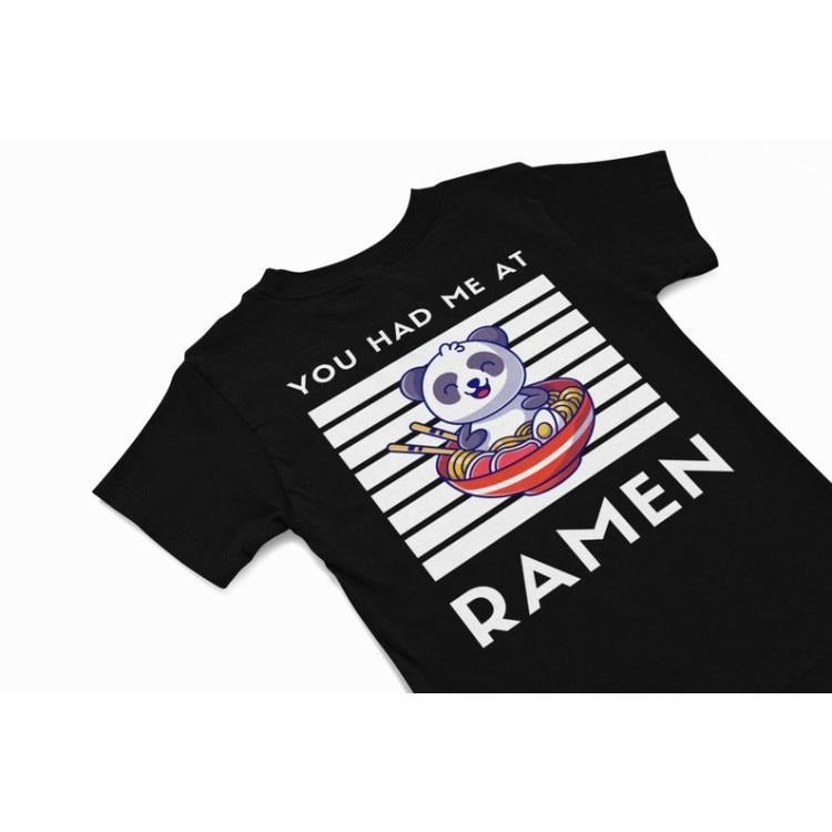 You had me at Ramen, Giant Panda Bear T-Shirt, Cute Panda Tee, Japanese vacation T shirt gift, quirky food humour t...
