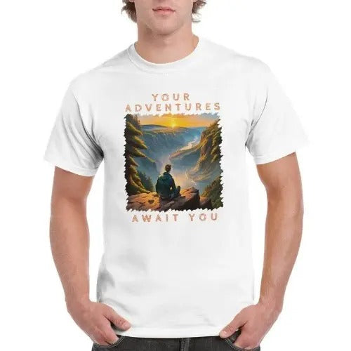 Your Adventure Awaits You Unisex Crewneck T-shirt, Casual T-shirt Made in USA Hoodie, Sweatshirt | PureTeeCo.com