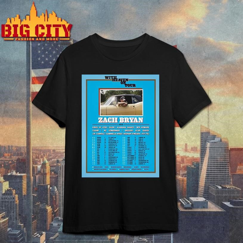 Zach Bryan With Heaven On Tour 2026 Shirt