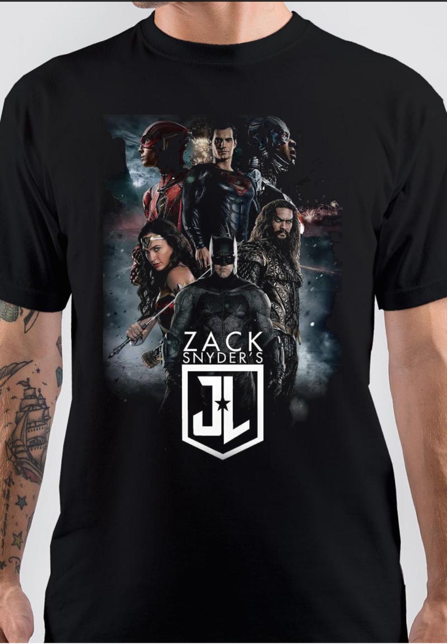 Zack Snyderâ€™s Justice League Black T-Shirt Style001 Hoodie, Sweatshirt | PureTeeCo.com