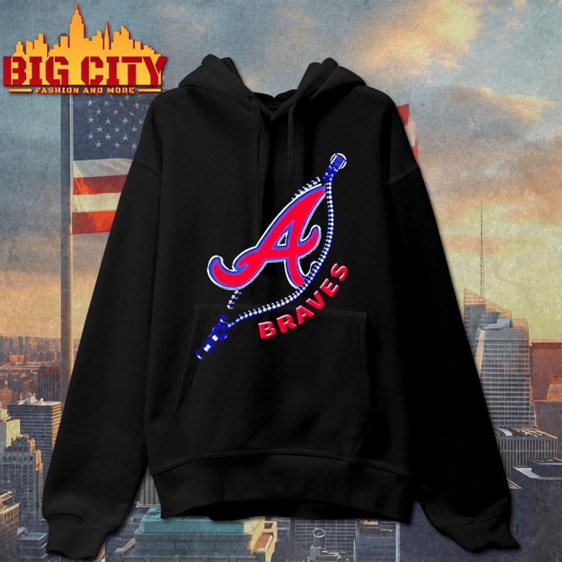 Zipper X Atlanta Braves Baseball Logo Shirt