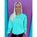 Zodiac Signs Embroidered Mint Sweatshirt T-Shirts, Hoodie | PureTeeCo.com