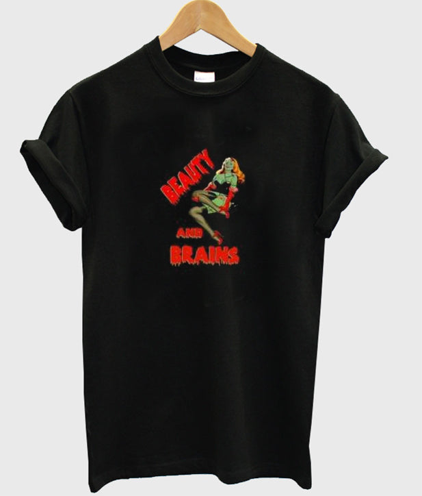 Zombie Beauty Brains t-shirt Hoodie, Sweatshirt | PureTeeCo.com