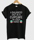 a balanced diet is a cupcake t-shirt Hoodie, Sweatshirt | PureTeeCo.com