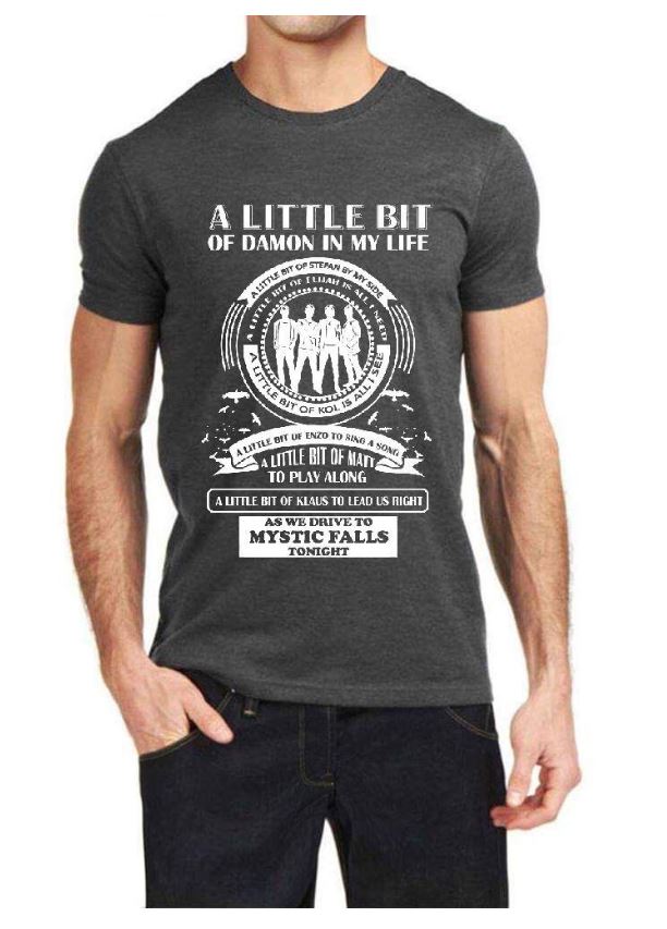 The Vampire Diaries Charcoal Grey T-Shirt Style001 Hoodie, Sweatshirt | PureTeeCo.com