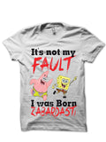 Not My Fault White Tee Hoodie, Sweatshirt | PureTeeCo.com
