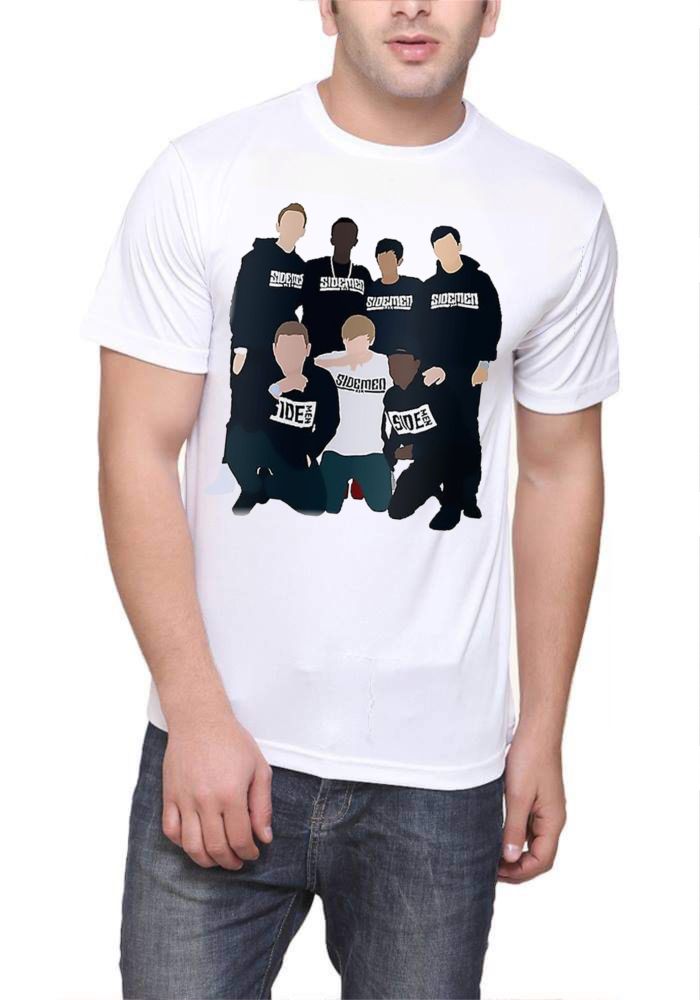 Sidemen Half Sleeve White T-Shirt Hoodie, Sweatshirt | PureTeeCo.com
