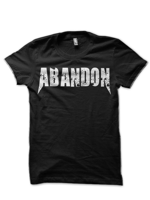 Abandon Half Sleeve Black T-Shirt Hoodie, Sweatshirt | PureTeeCo.com