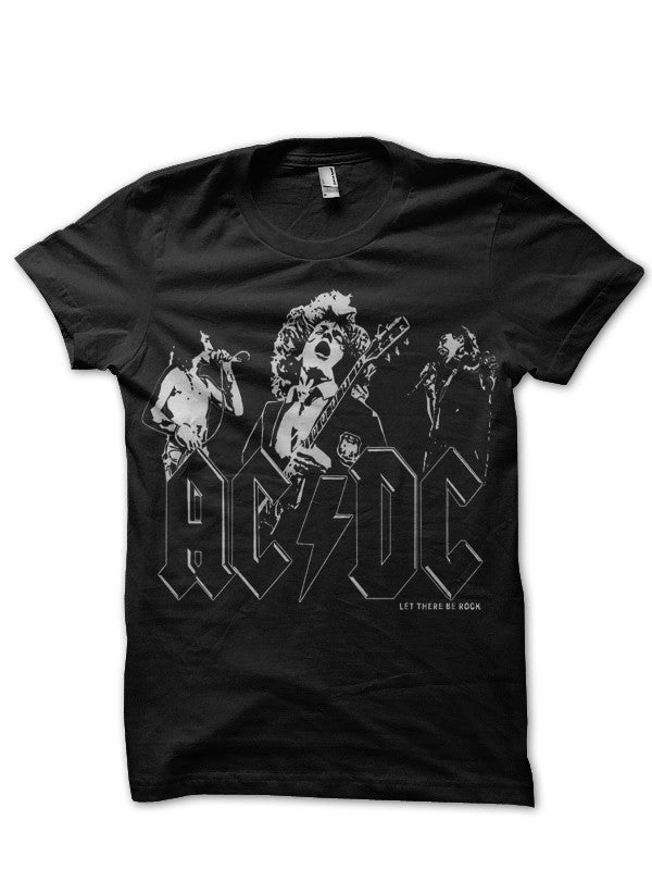AC DC Let There Be Rock Black T-Shirt Hoodie, Sweatshirt | PureTeeCo.com