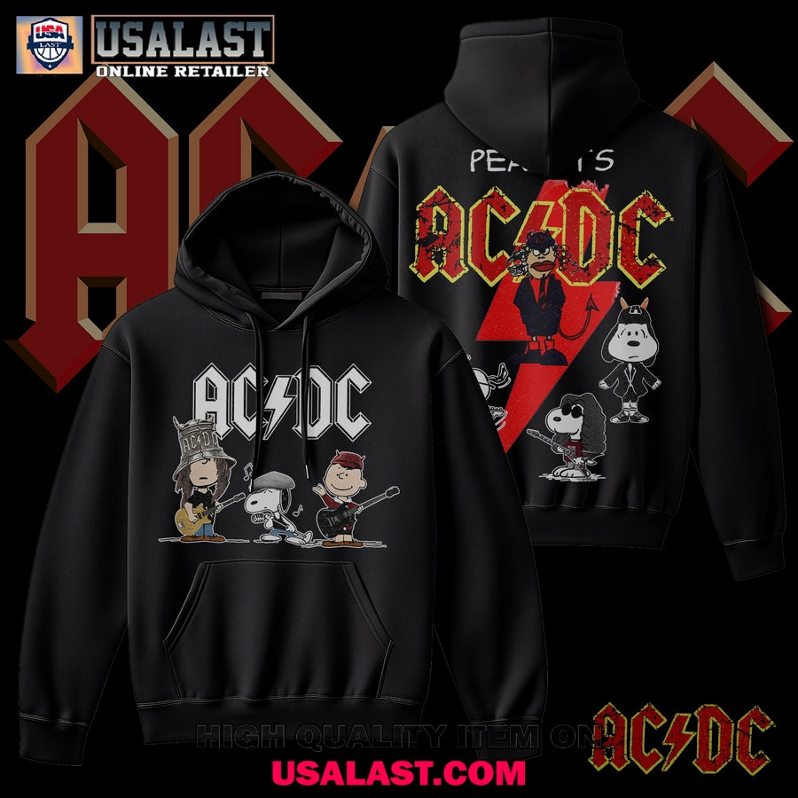 AC/DC x Snoopy Black Hoodie, T-Shirt, Sweatshirt