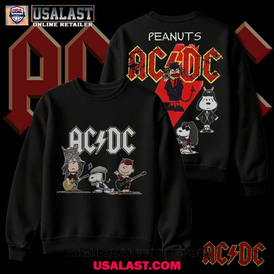 AC/DC x Snoopy Black Hoodie, T-Shirt, Sweatshirt